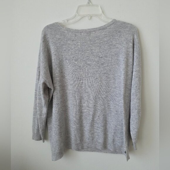 INTERDEE Paris | Wool Cashmere Angora LOVE sweater Appliqued Embellished Sz L - Picture 2 of 7